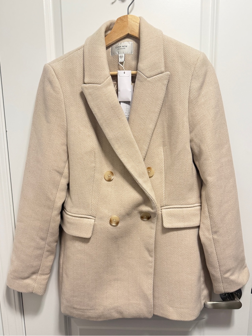 Ever New Wool Blazer – Cream – Size 6 – NWT